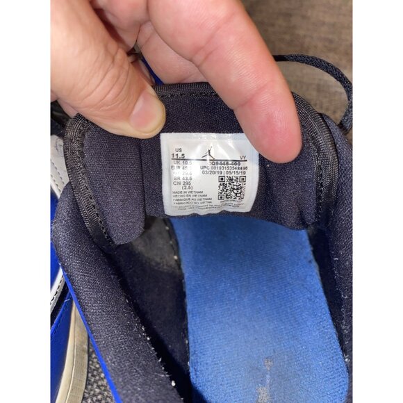 Nike Air Jordan 1 Low Black Royal Blue Sneakers Mens Size 11.5 - Picture 6 of 7